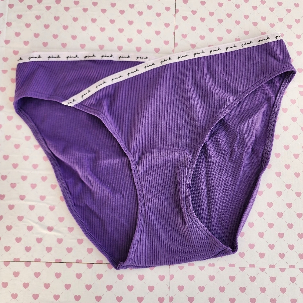 PINK RIB LOGO COTTON Bikini PANTY